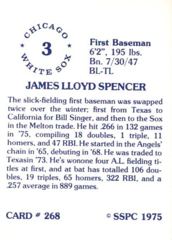 1976 SSPC 268 Jim Spencer Trading Card Database