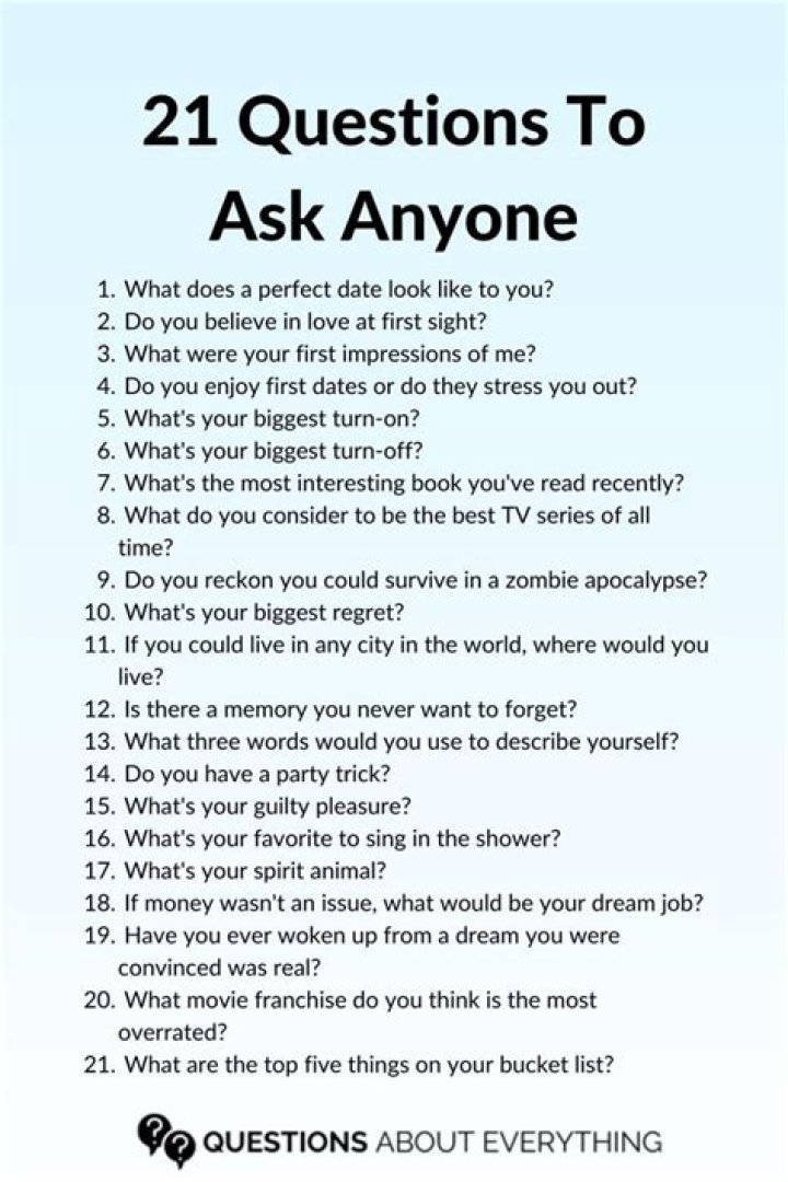 21 Questions Game to Ask a Girl or Your Boyfriend 21 questions game
