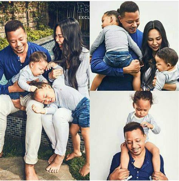 Actor Terrance Howard Along Side His Wife & Children Terrance howard