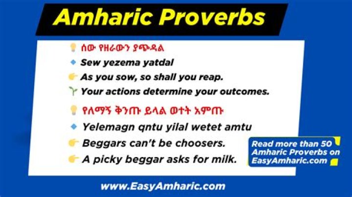 Amharic Proverbs. Images, and pictures with sayings