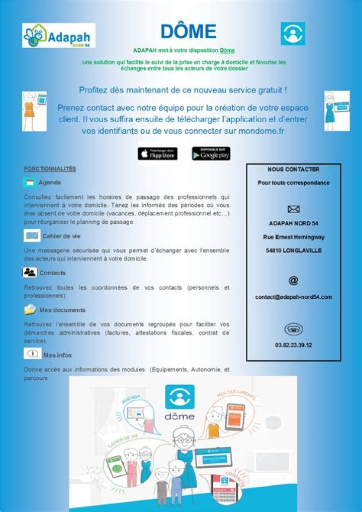 Application DOMICONNECT Adapah