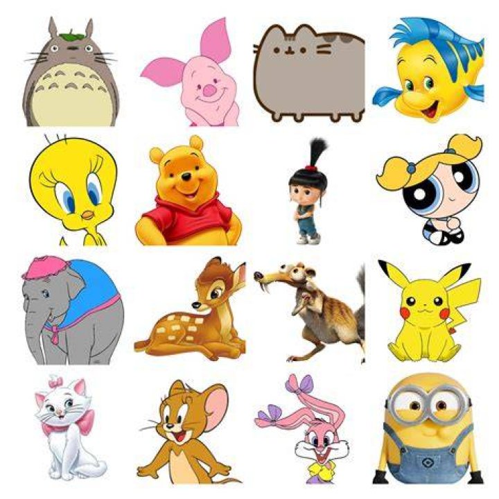 Cute Cartoon Characters with Laptop Computer