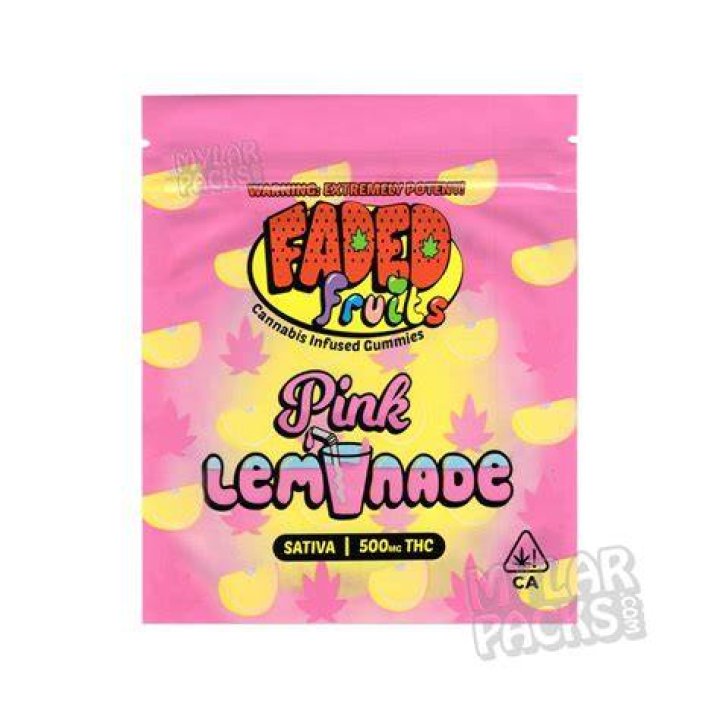 Faded Fruits Pink lemonade 100 best quality FADEDFRUITSGUMMIES