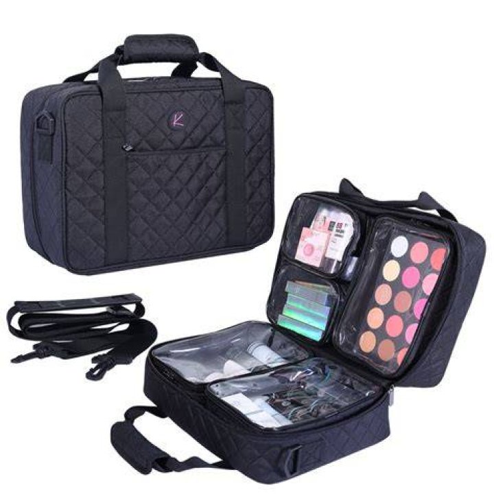 KIOTA Travel Makeup Bag Large Cosmetic Bag for Women Professional