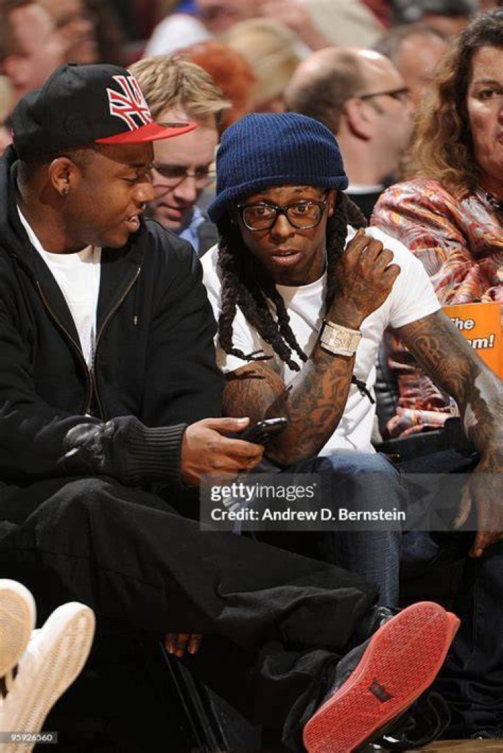Lil Wayne Sits Courtside with Lookalike Son Kameron, 13, at NBA Finals