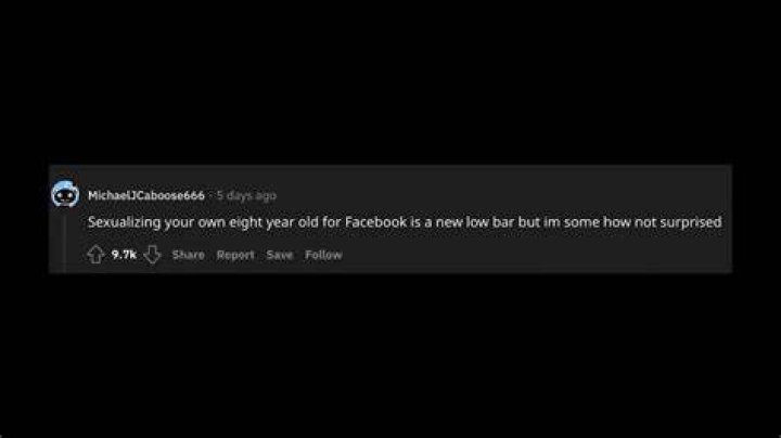 Mom slammed online for inappropriate of 8yearold daughter