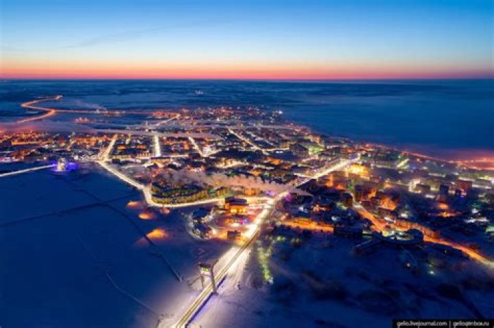 Salekhard, Autonomous District, Russia. Russia, Celestial
