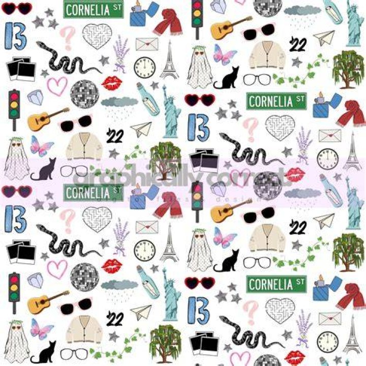 Taylor Swift Icons Digital Seamless File Sublimate Pattern Etsy